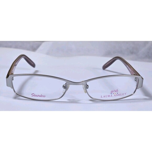 LAURA ASHLEY GIRLS EYEGLASS FRAMES HEAVENLY SILVER 51-15 125 NEW DEMO - Picture 1 of 15